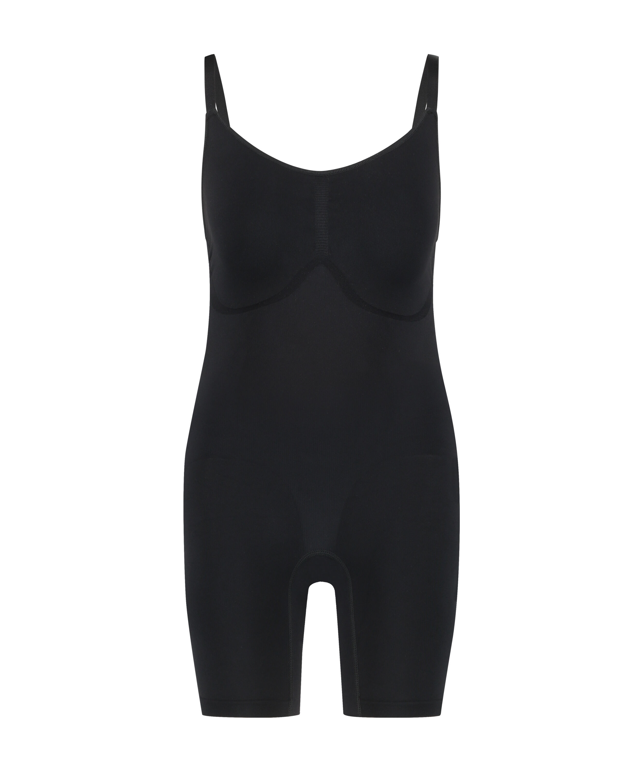 Naadloze corrigerend thigh slimmer body, Zwart