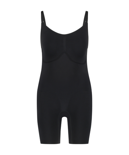 Naadloze corrigerend thigh slimmer body, Zwart