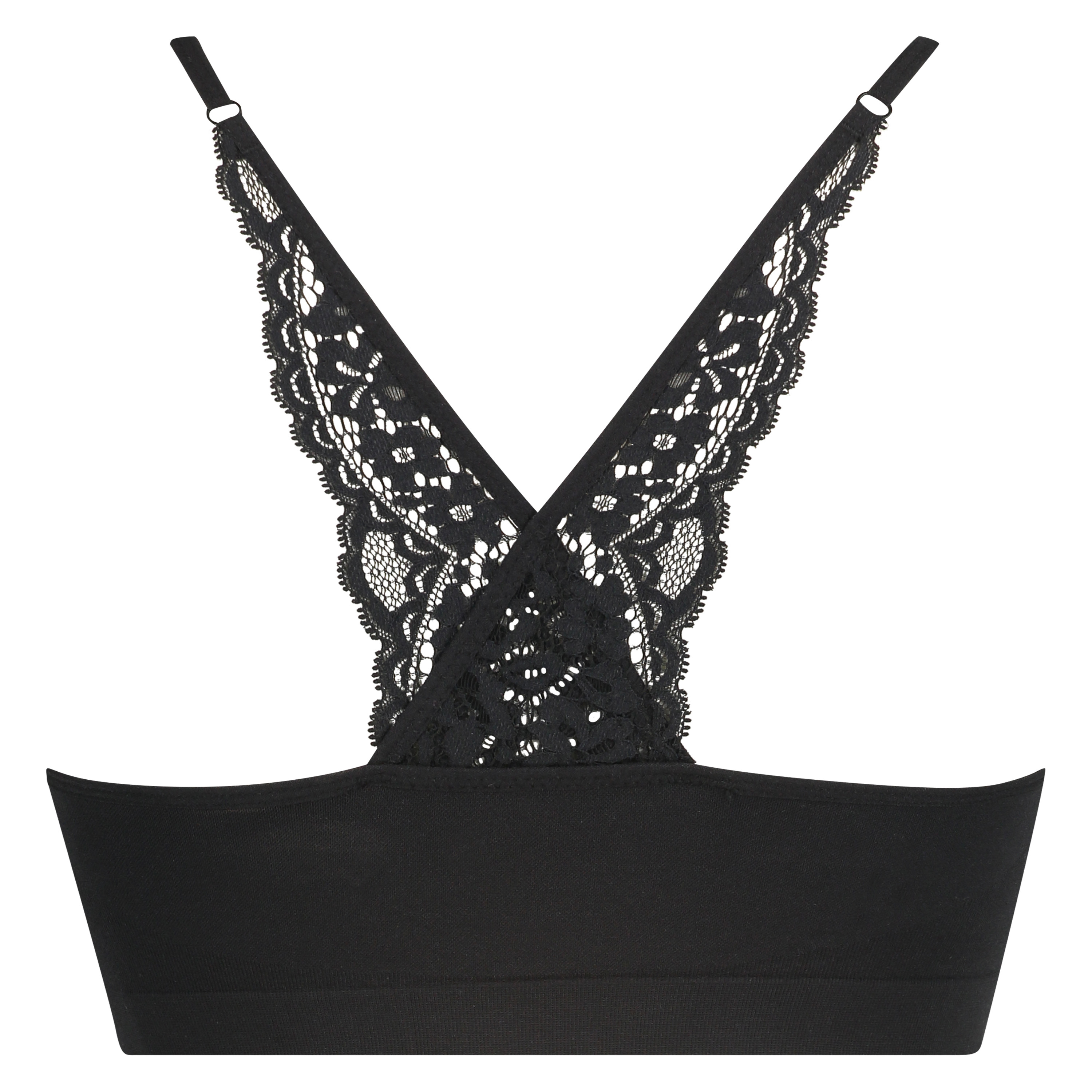 Naadloze bralette Marine, Zwart, main