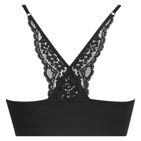 Naadloze bralette Marine, Zwart