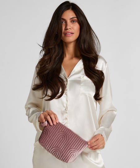 Petite trousse de maquillage en velours, Pourpre