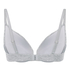 Soutien-gorge &agrave; armatures rembourr&eacute; push-up en coton, Gris