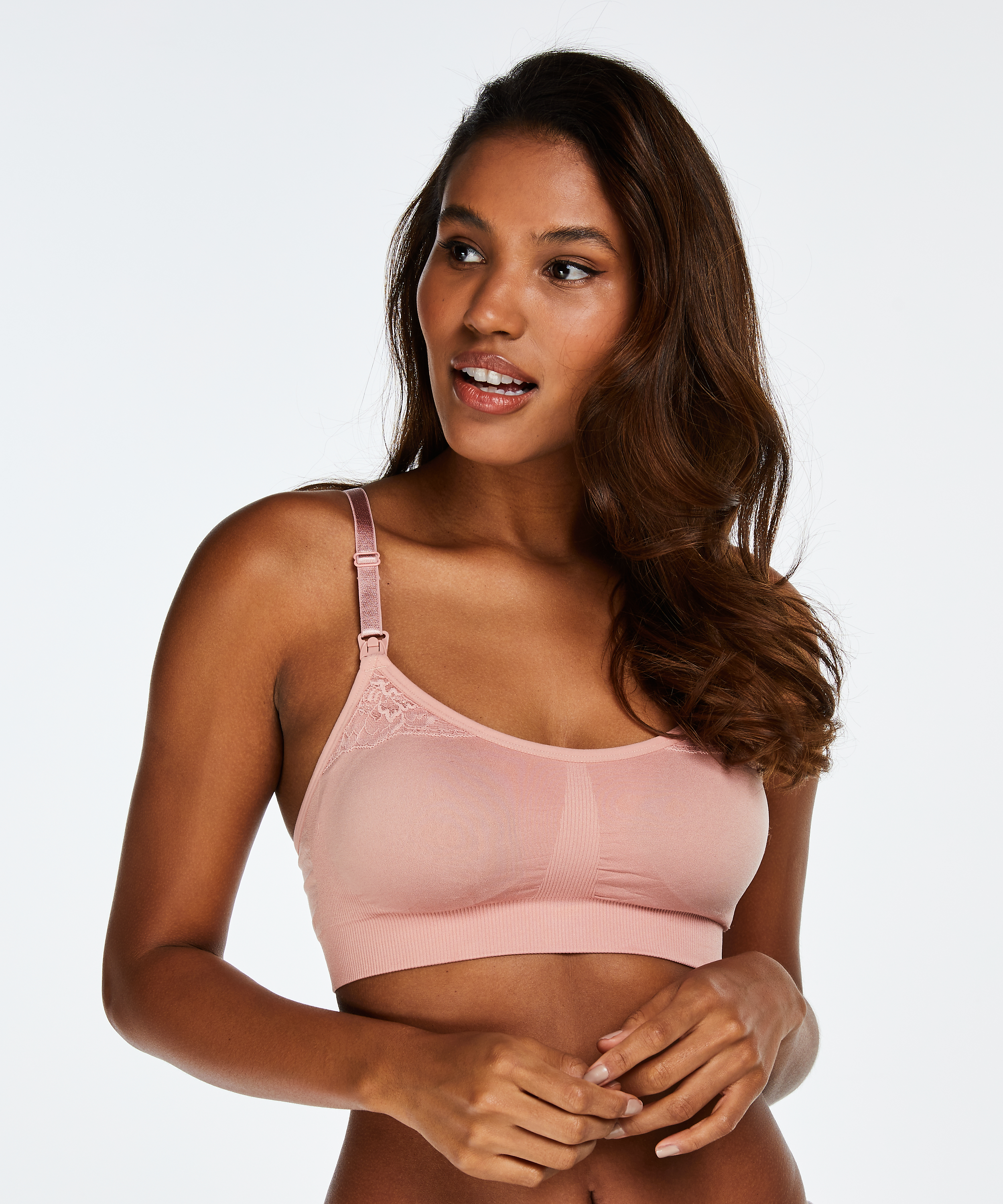 Soutien-gorge d&rsquo;allaitement preform&eacute; Lucina, Rose, main