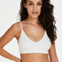 Naadloze bralette, Wit