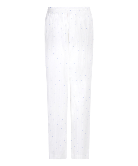 Pyjamabroek Jacquard Hearts, Blauw