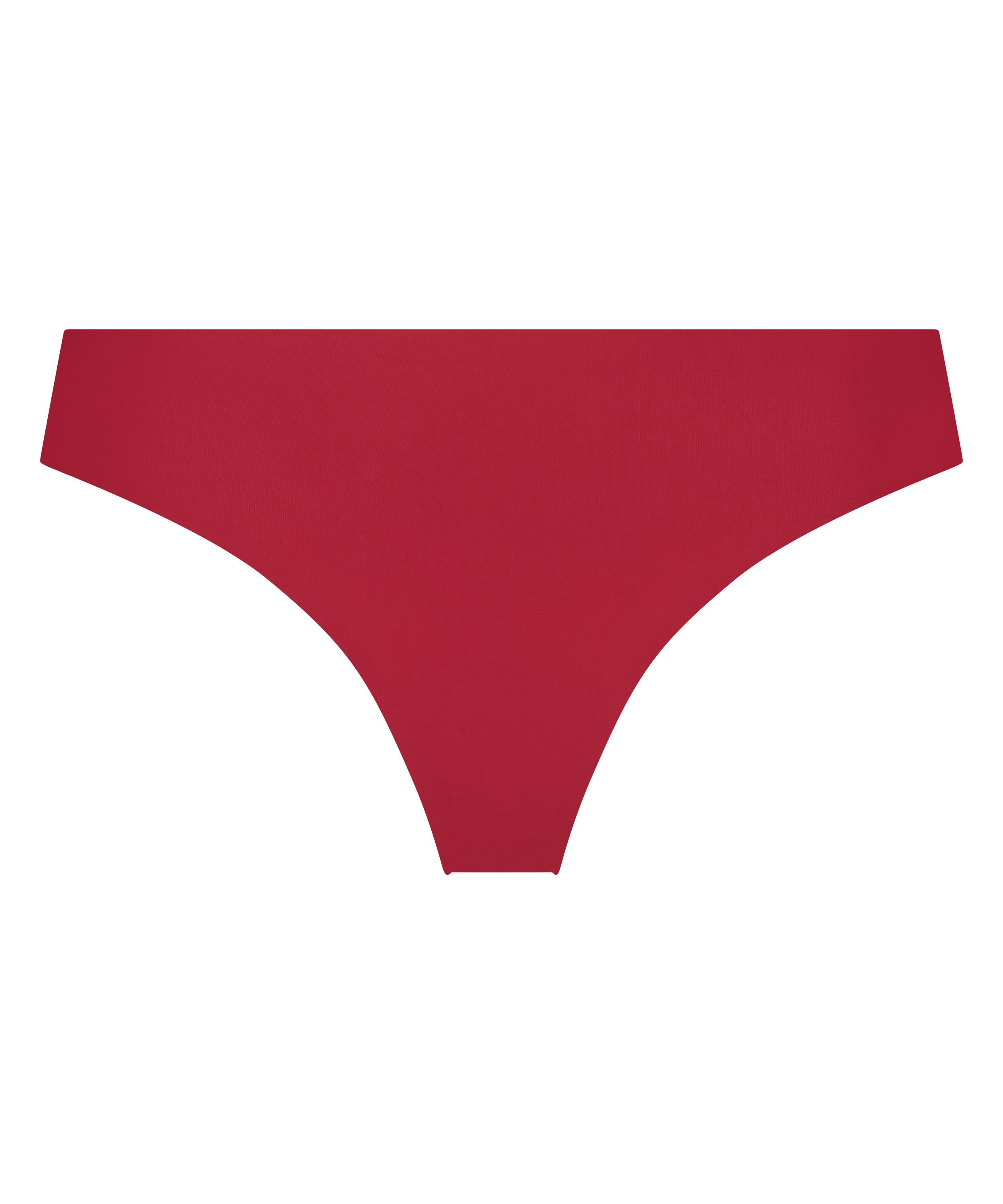 Slip brésilien résille invisible, Rouge, main