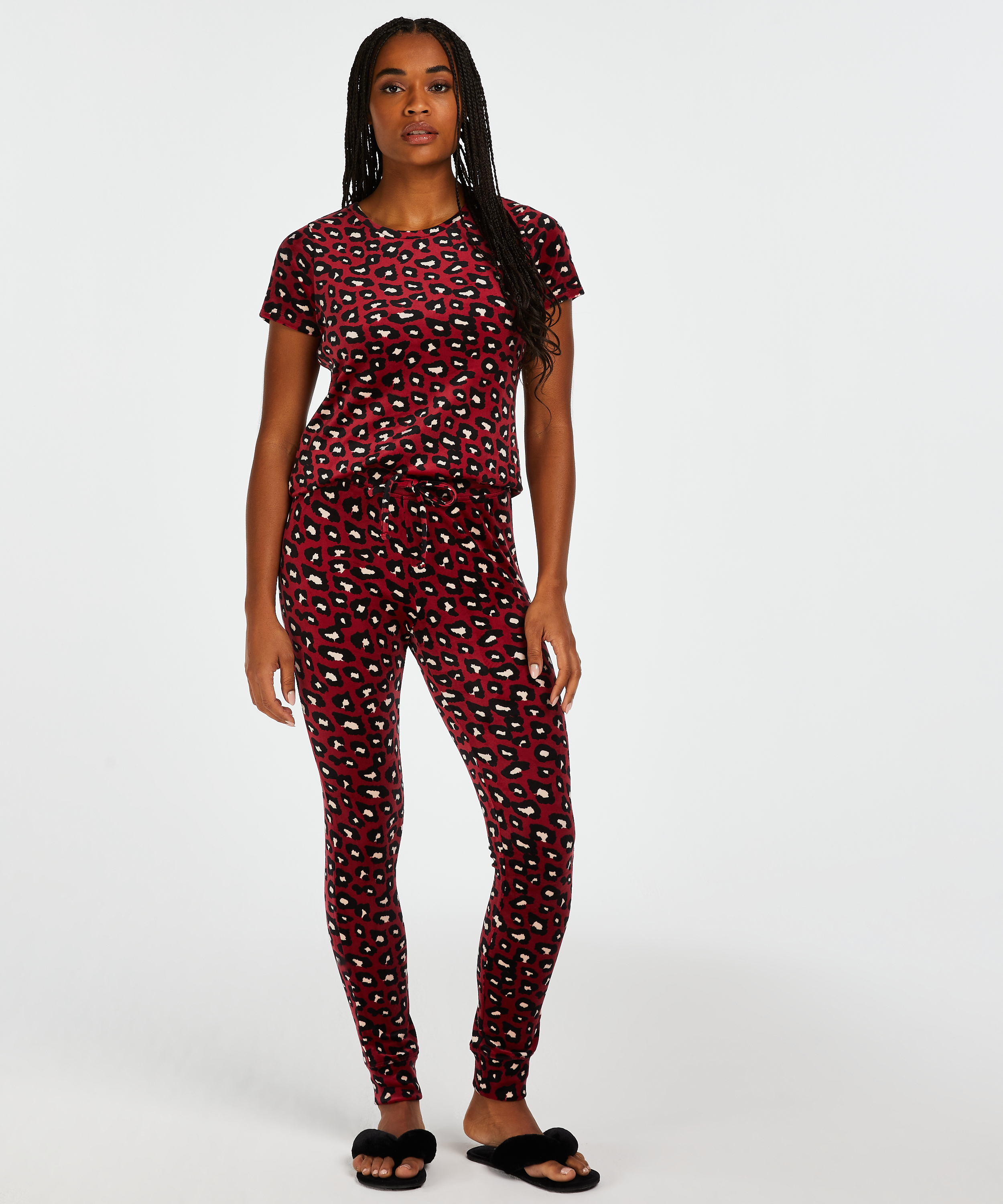 Top Velours, Rouge, main