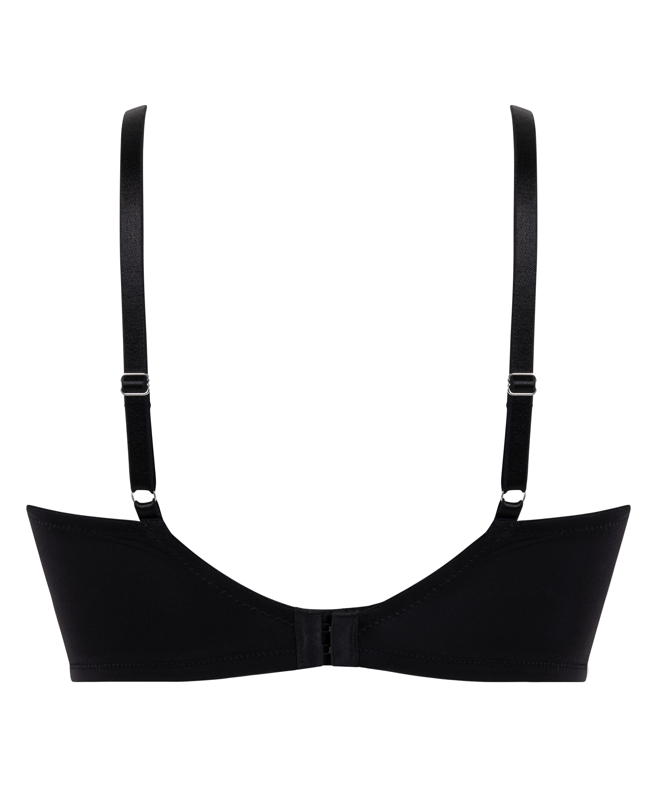 Soutien-gorge &agrave; armatures pr&eacute;form&eacute; push-up et longline Jemima, Noir, main