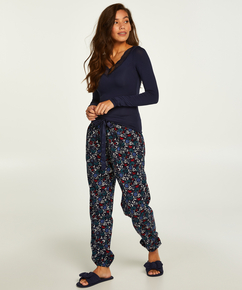 Pyjamabroek Flannel Petite, Blauw