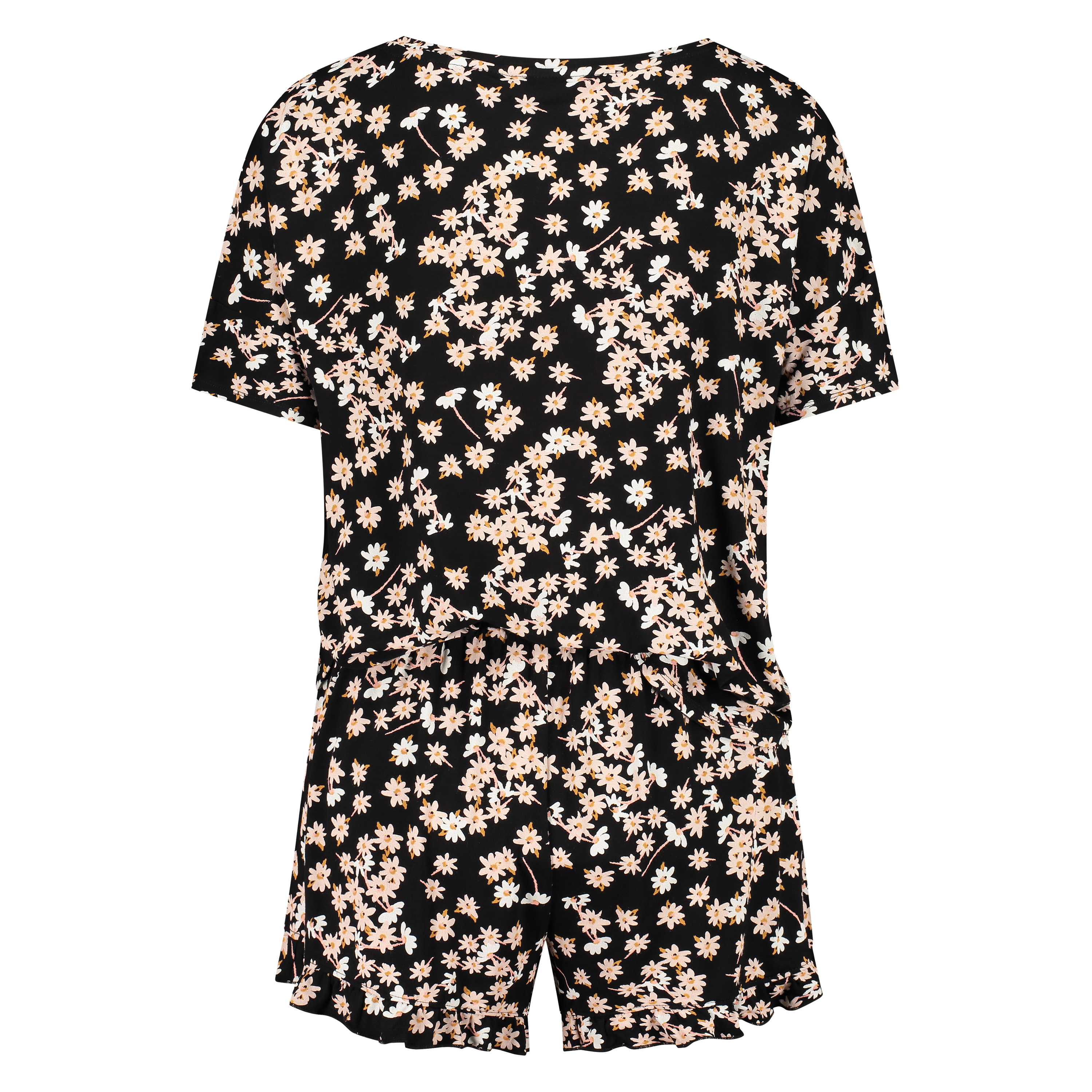 Korte pyjama set, Zwart, main