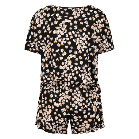 Korte pyjama set, Zwart