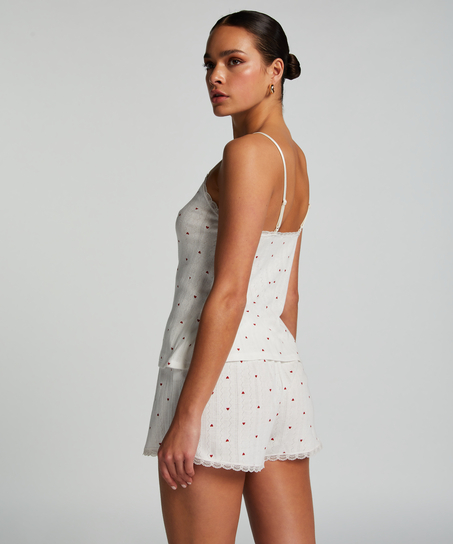 Pyjama shorts Pointelle, Wit