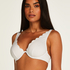Haut de bikini &agrave; armatures non rembourr&eacute; Scallop, Blanc