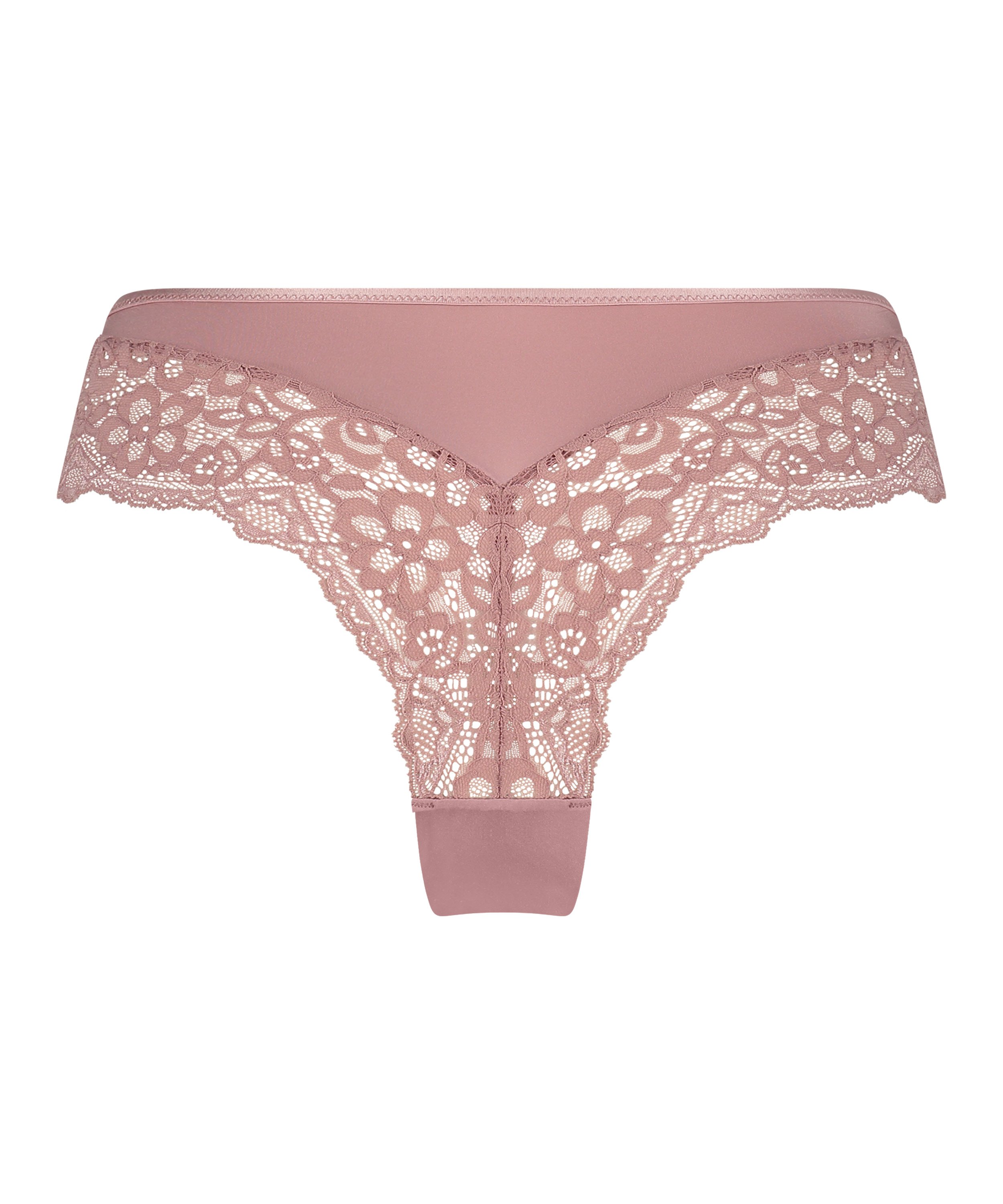 Slip brésilien Marine, Rose, main