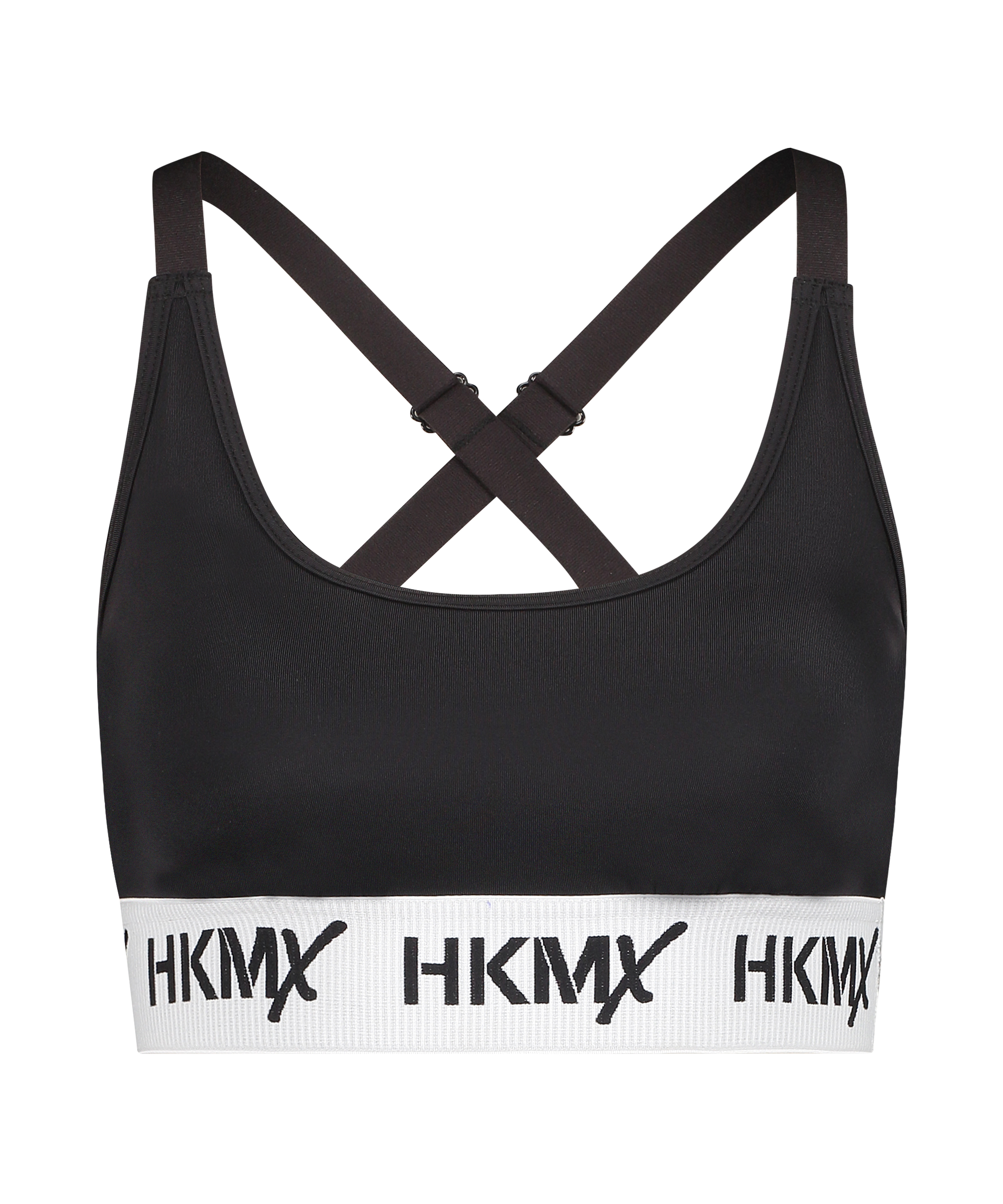 HKMX sport bh The Crop Logo Level 1, Zwart, main