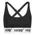HKMX sport bh The Crop Logo Level 1, Zwart