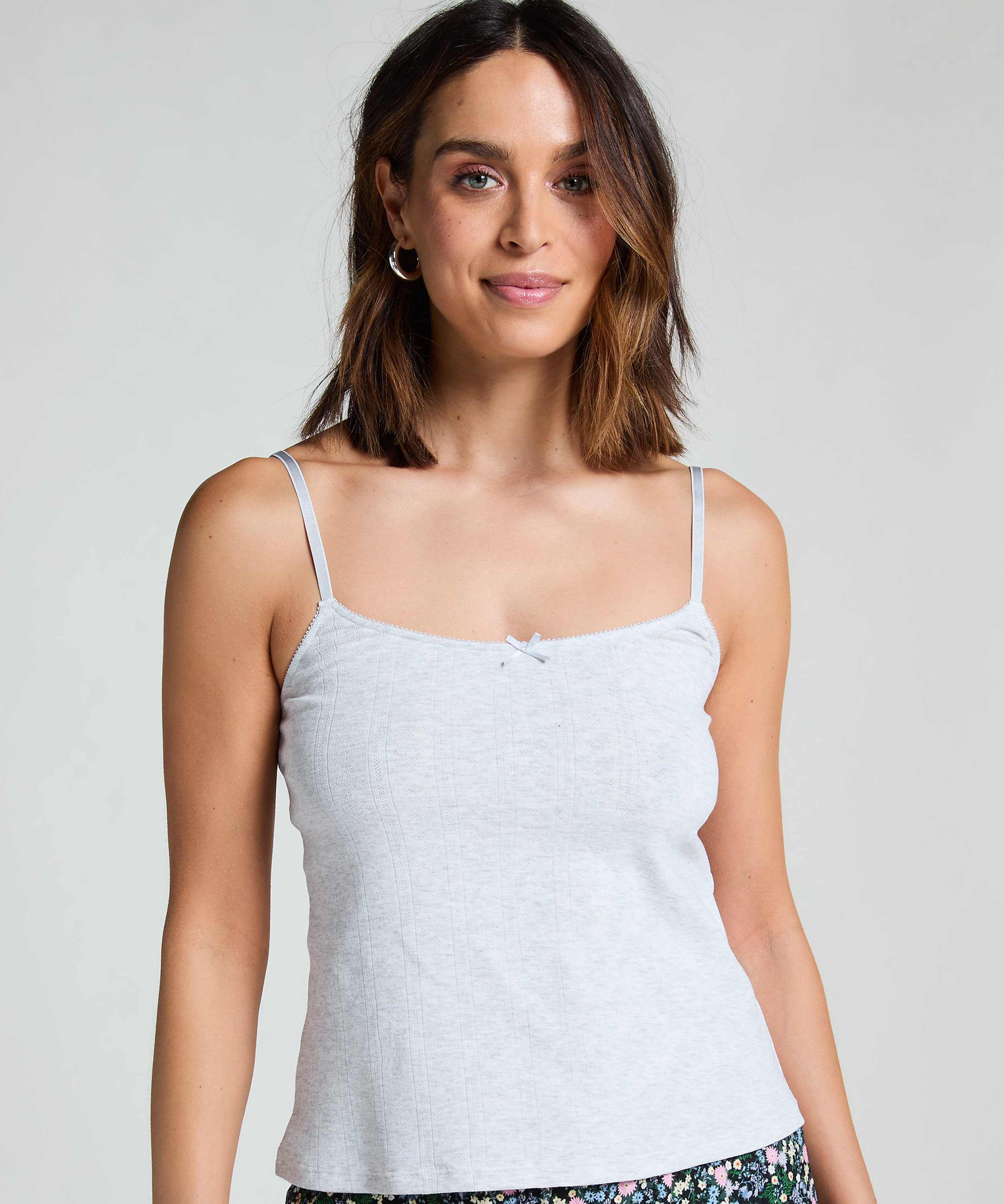 Pyjamatop Pointelle, Grijs, main