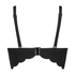 Voorgevormde beugel bikinitop Scallop, Zwart