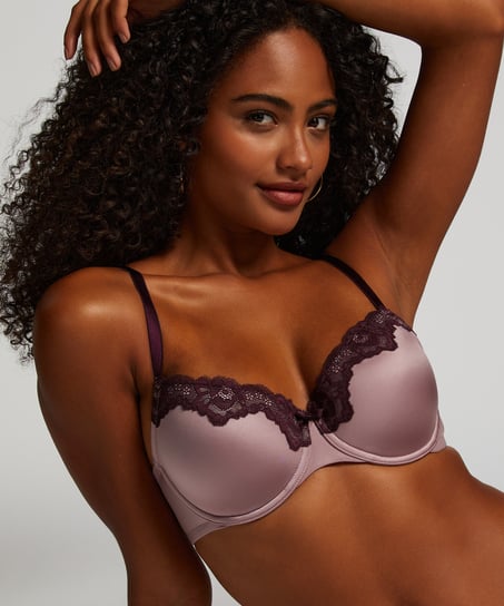 Soutien-gorge à armatures préformé Lace & Shine, Pourpre