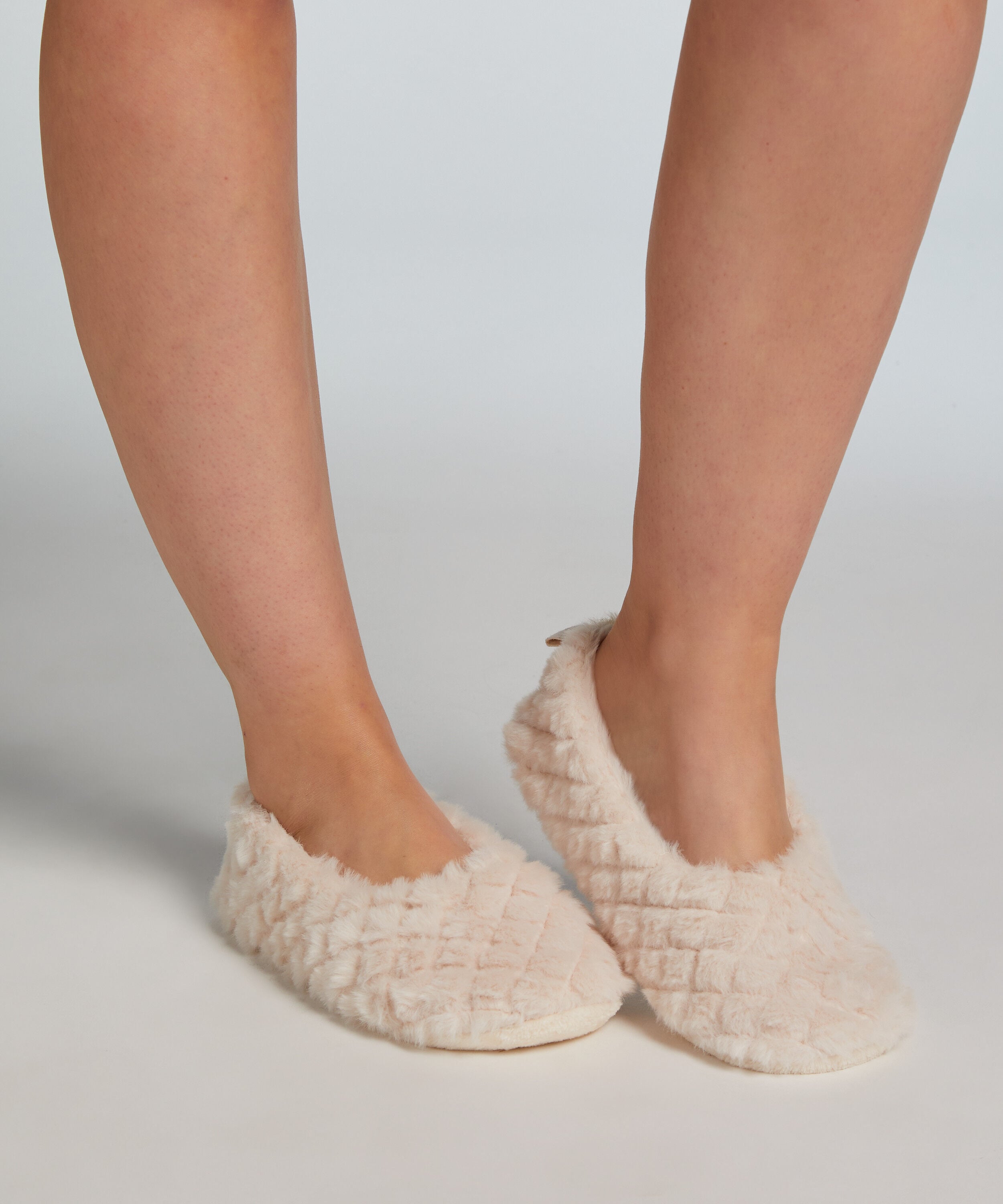 Pantoufles ballerines moelleuses, Beige