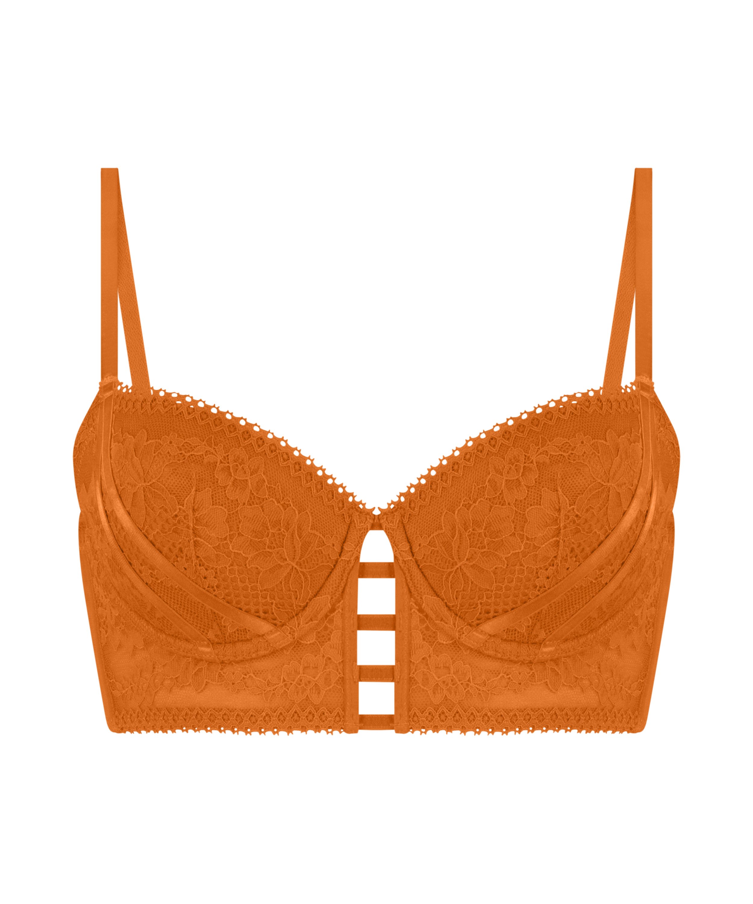 Soutien-gorge rembourr&eacute; &agrave; armatures longline Vera, Orange, main