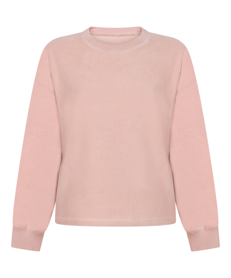 Sportieve fleece top, Roze