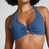 Halter Bikinitop, Blauw
