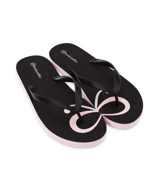 Bow flip flop, Zwart