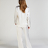 Pantalon Satin, Blanc