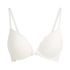 Soutien-gorge &agrave; armatures pr&eacute;form&eacute; push-up Marine, Blanc