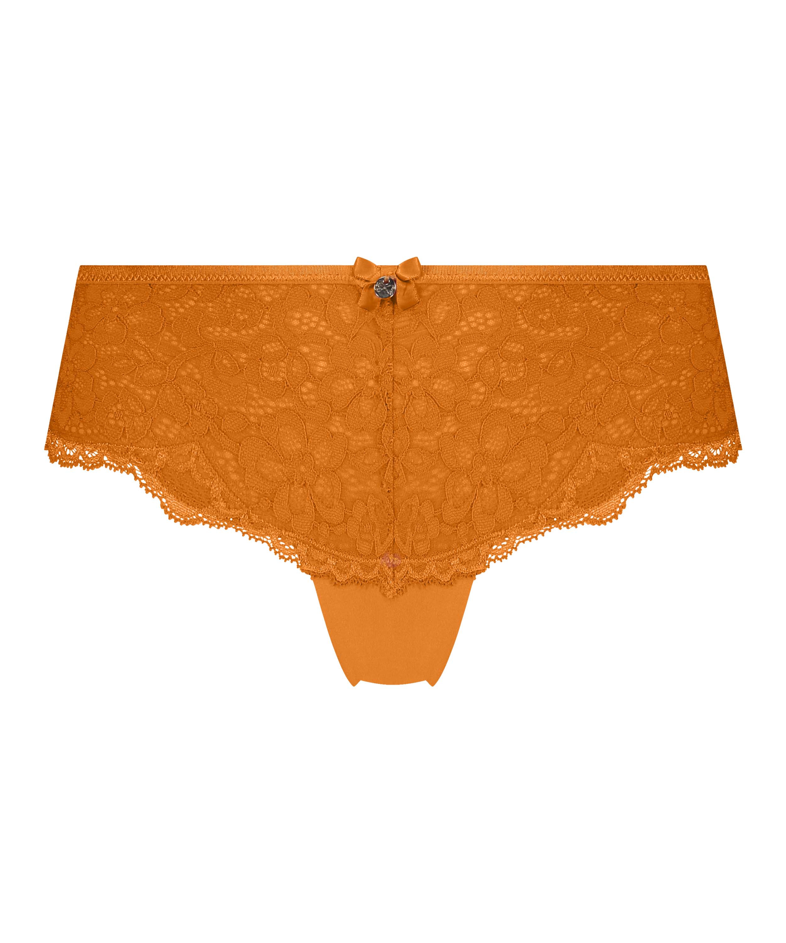 Slip brésilien Marine, Orange, main