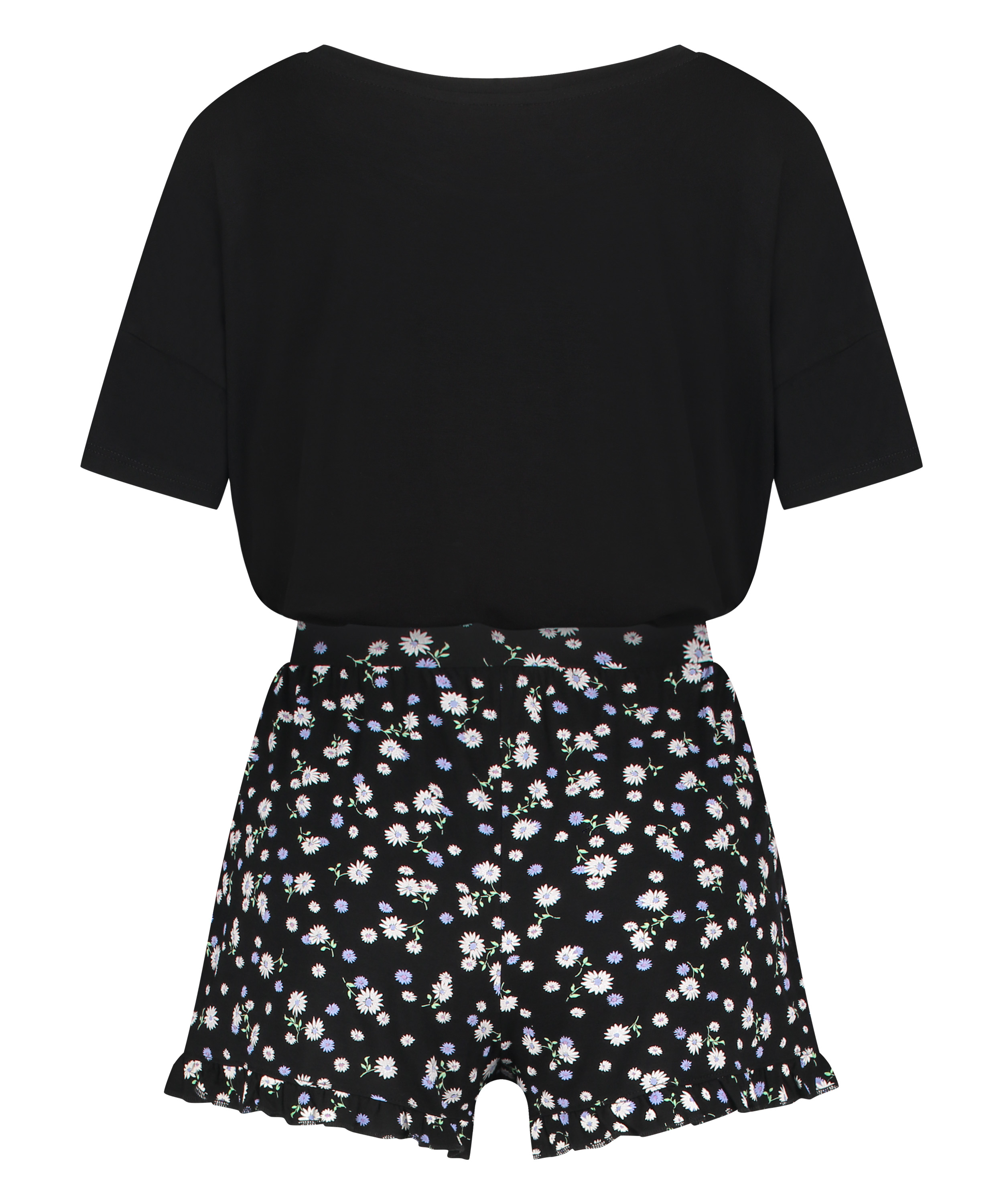Korte pyjama set, Zwart, main