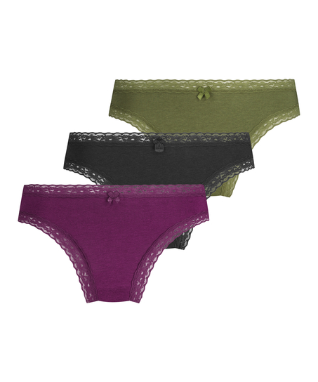3-pack slip classics, Pourpre