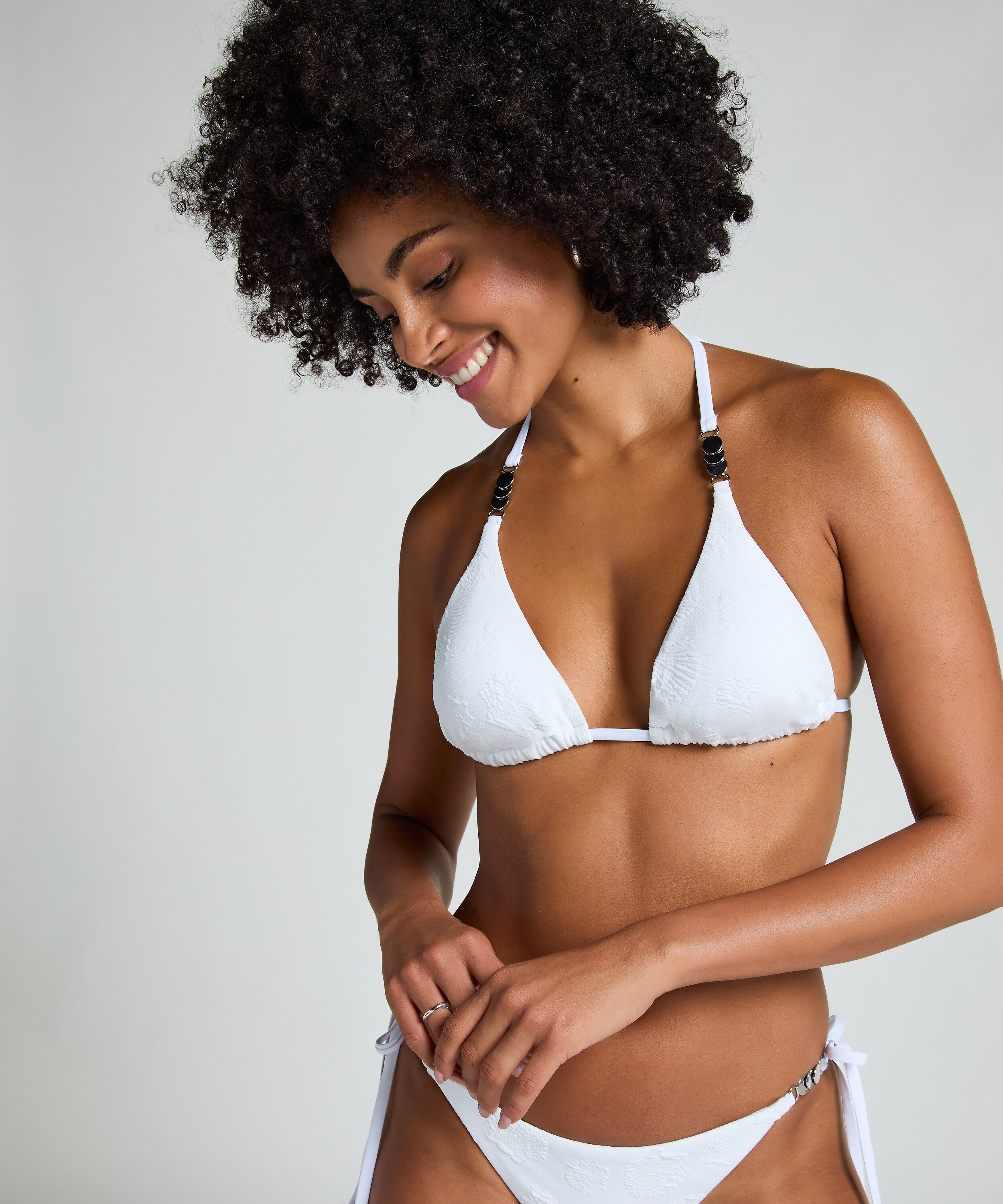 Triangel bikinitop Seashell, Wit Triangel bikinitop Seashell, Wit