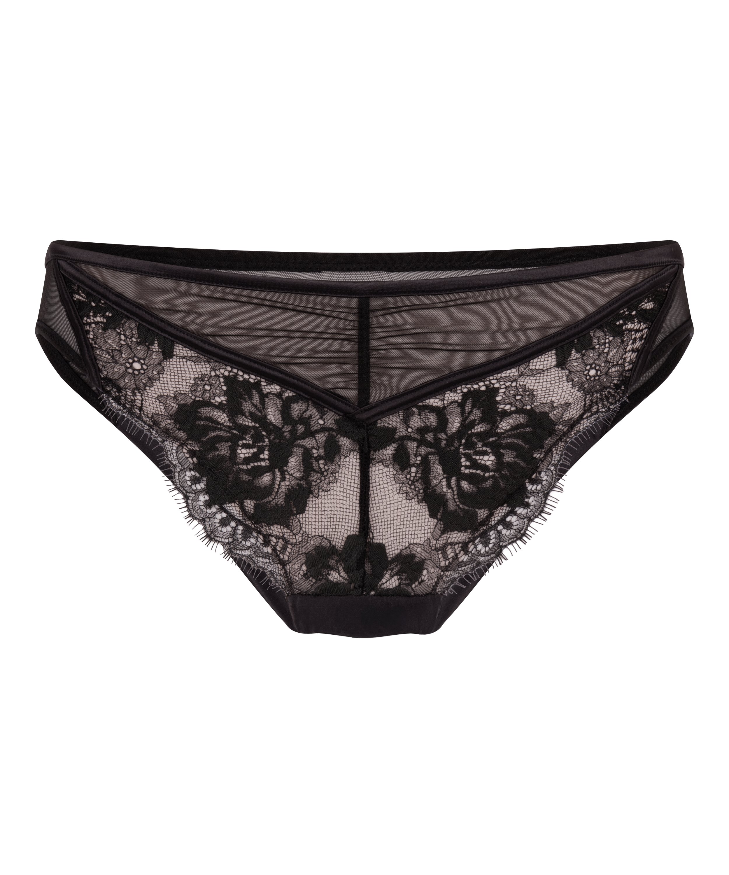 Culotte br&eacute;silienne jambe haute Cynthia, Noir, main