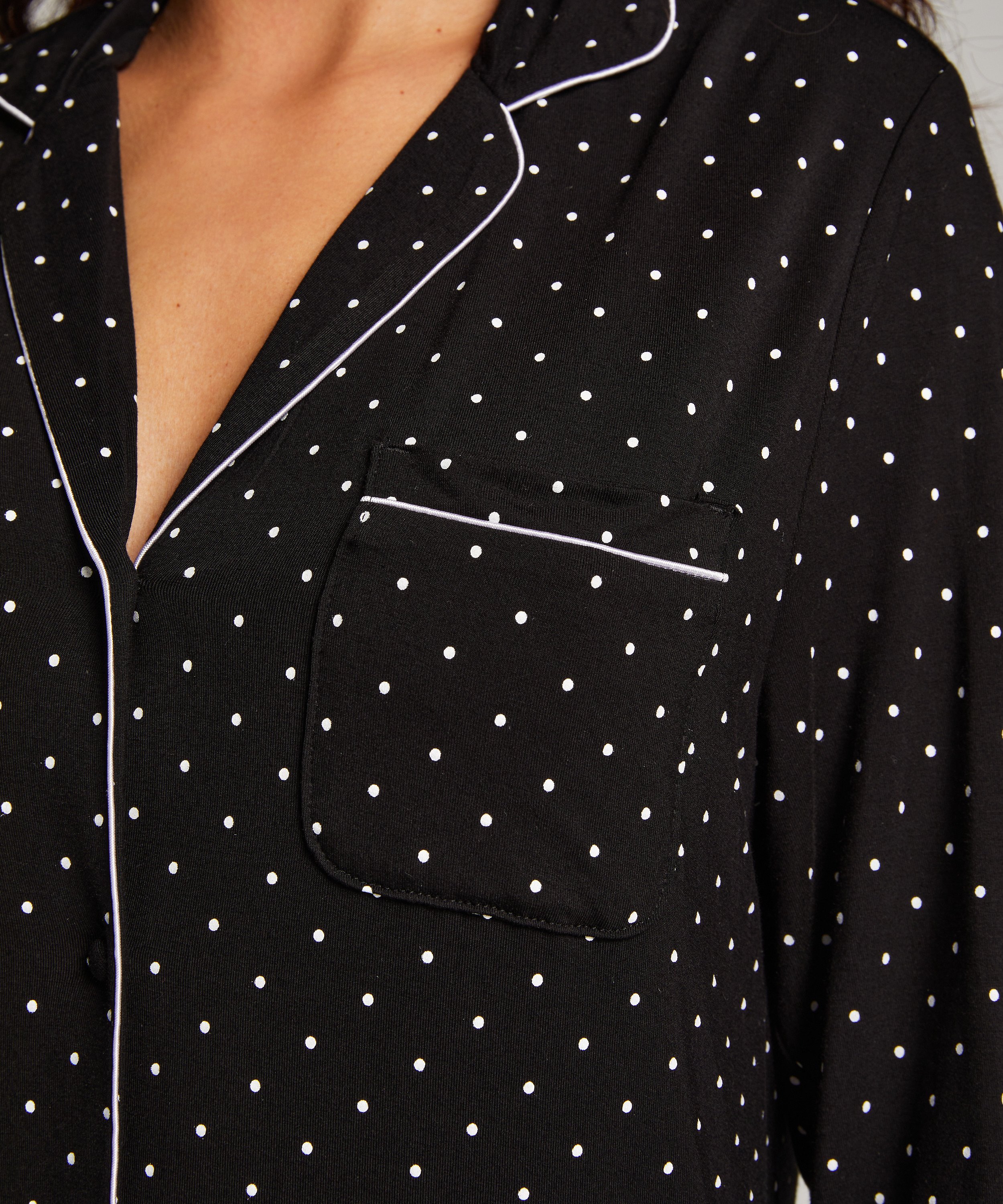 Nachthemd Jersey Essential, Zwart, main