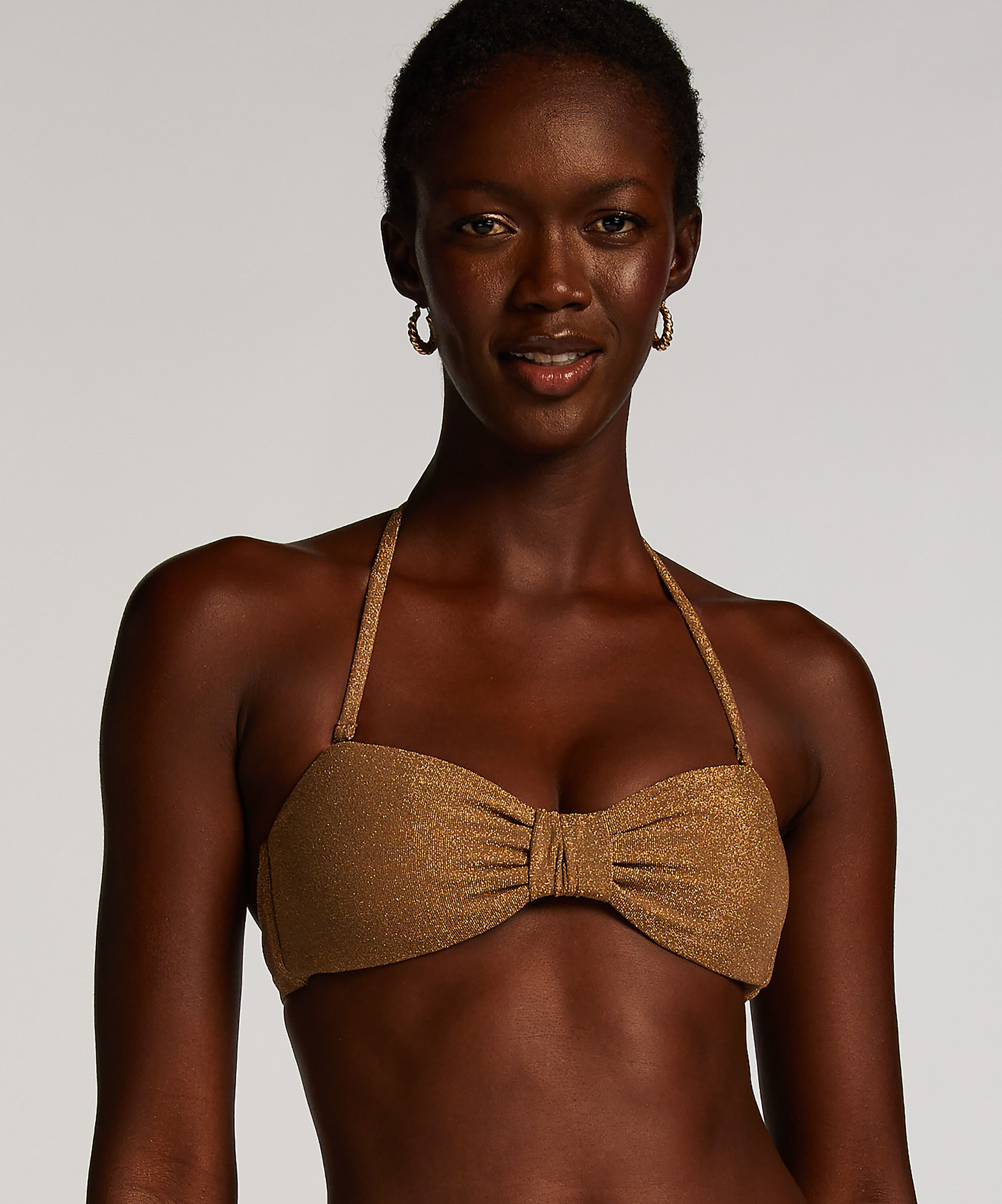 Bandeau bikinitop Goldie Shimmer, Geel