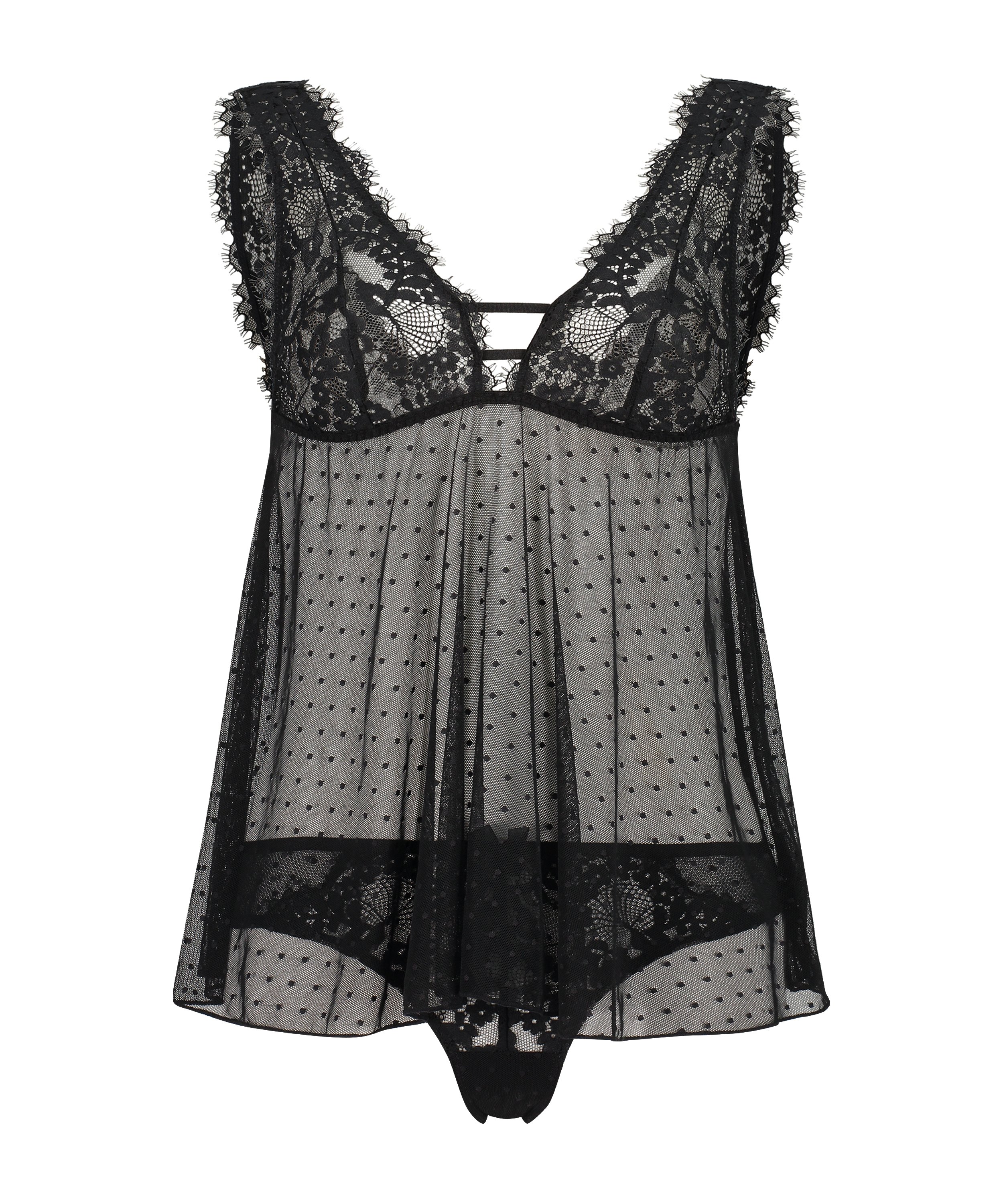 Ensemble cami Tabatha, Noir, main