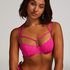 Haut de bikini Lurex Scallop, Rose