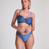Hoog uitgesneden Bikinibroekje Sardinia, Blauw