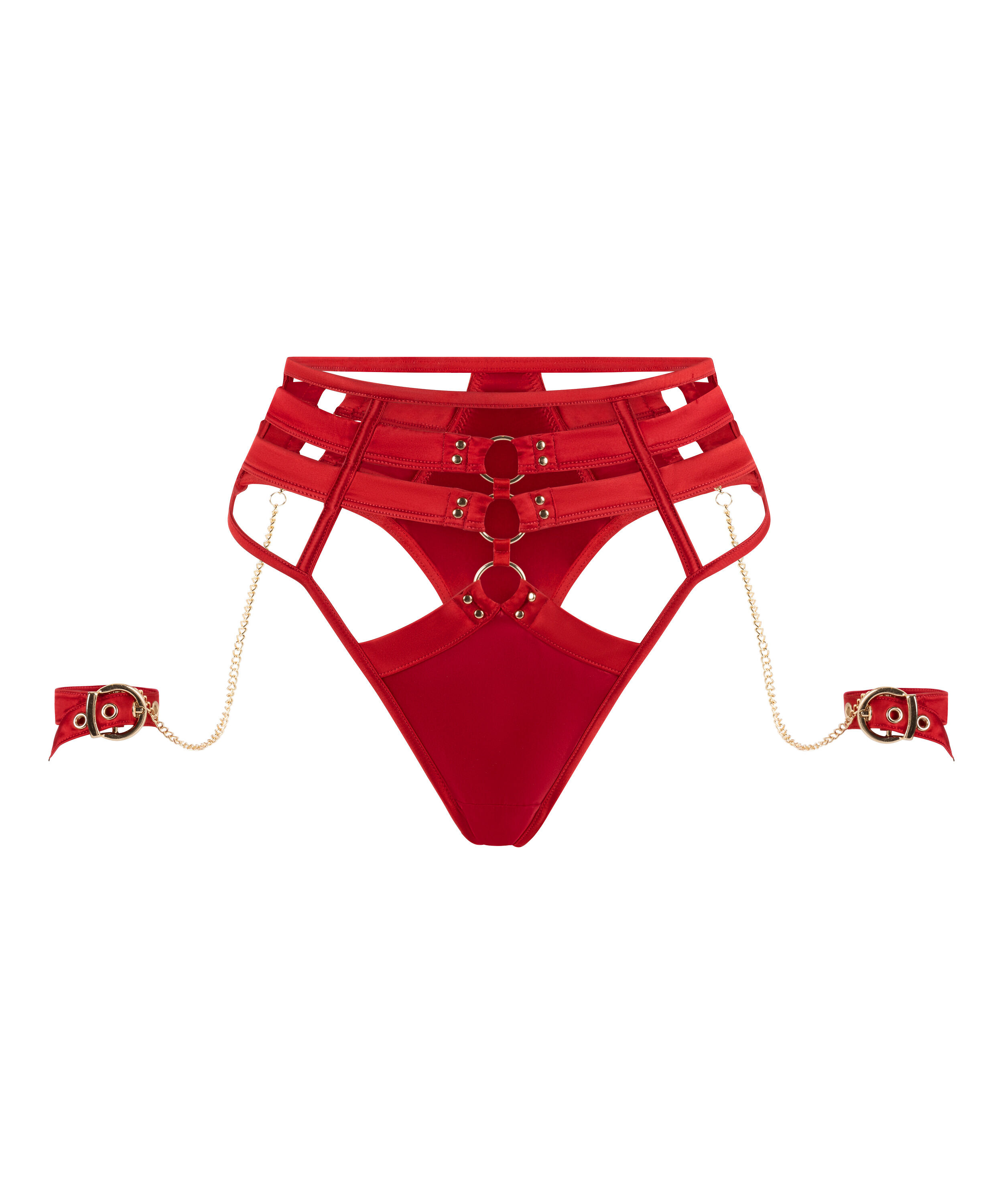 Hoog uitgesneden string met hoge taille Noeki, Rood