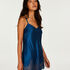 Slipdress Satin Lace Indra Petite, Blauw