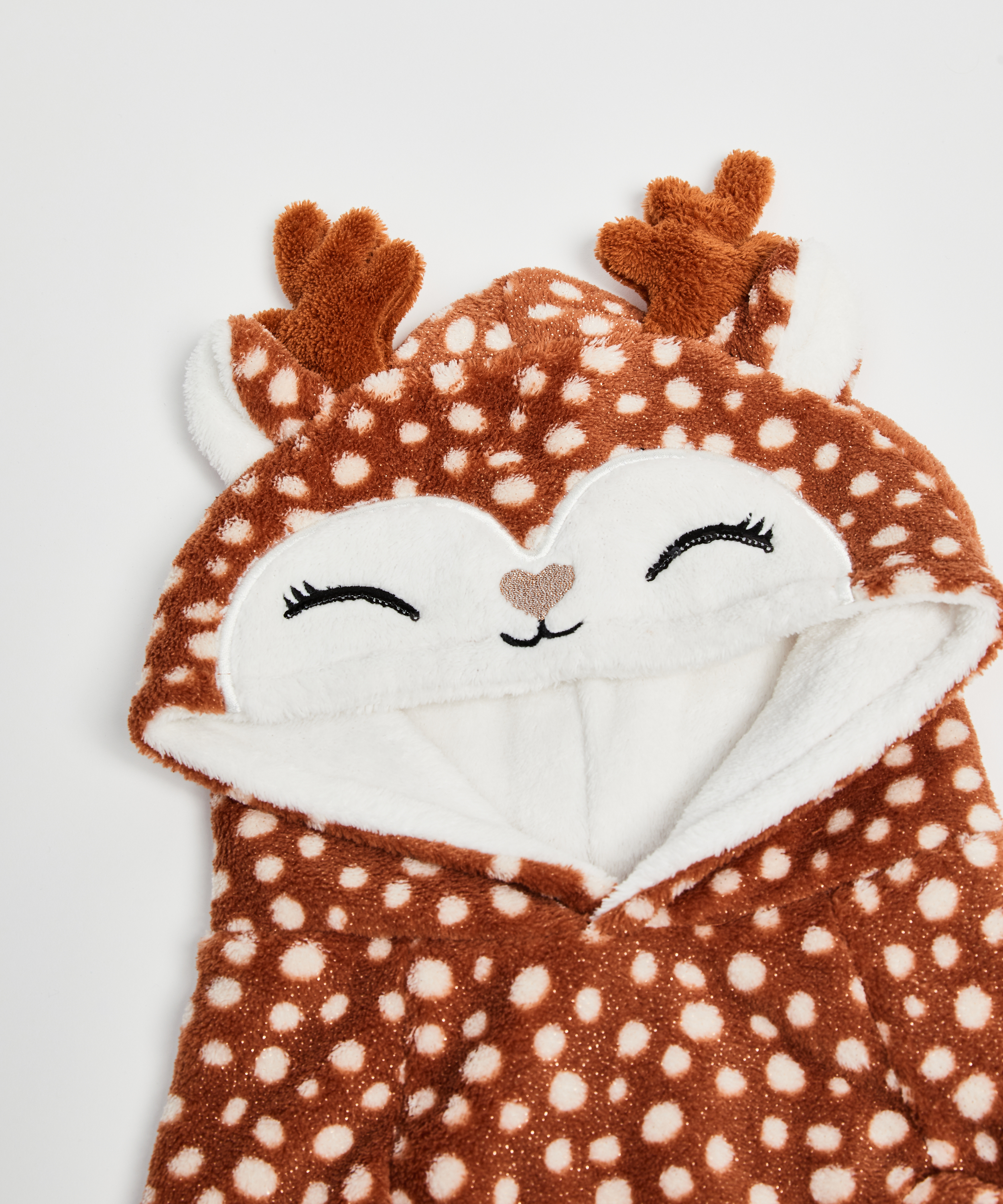 Fleece honden onesie, Bruin, main