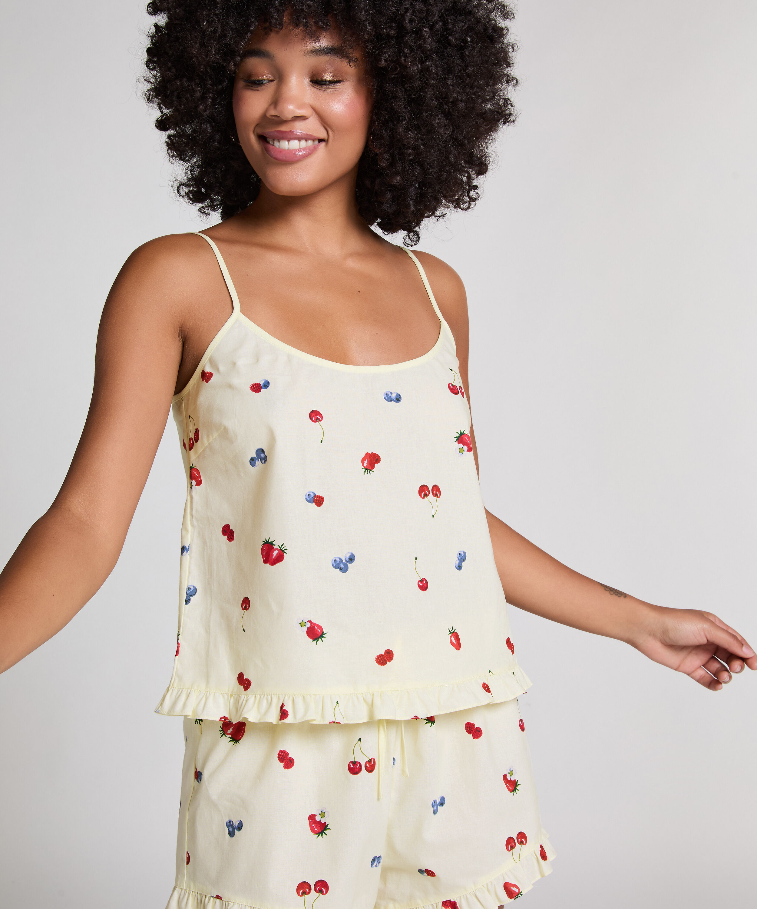 Geweven Cami, Geel
