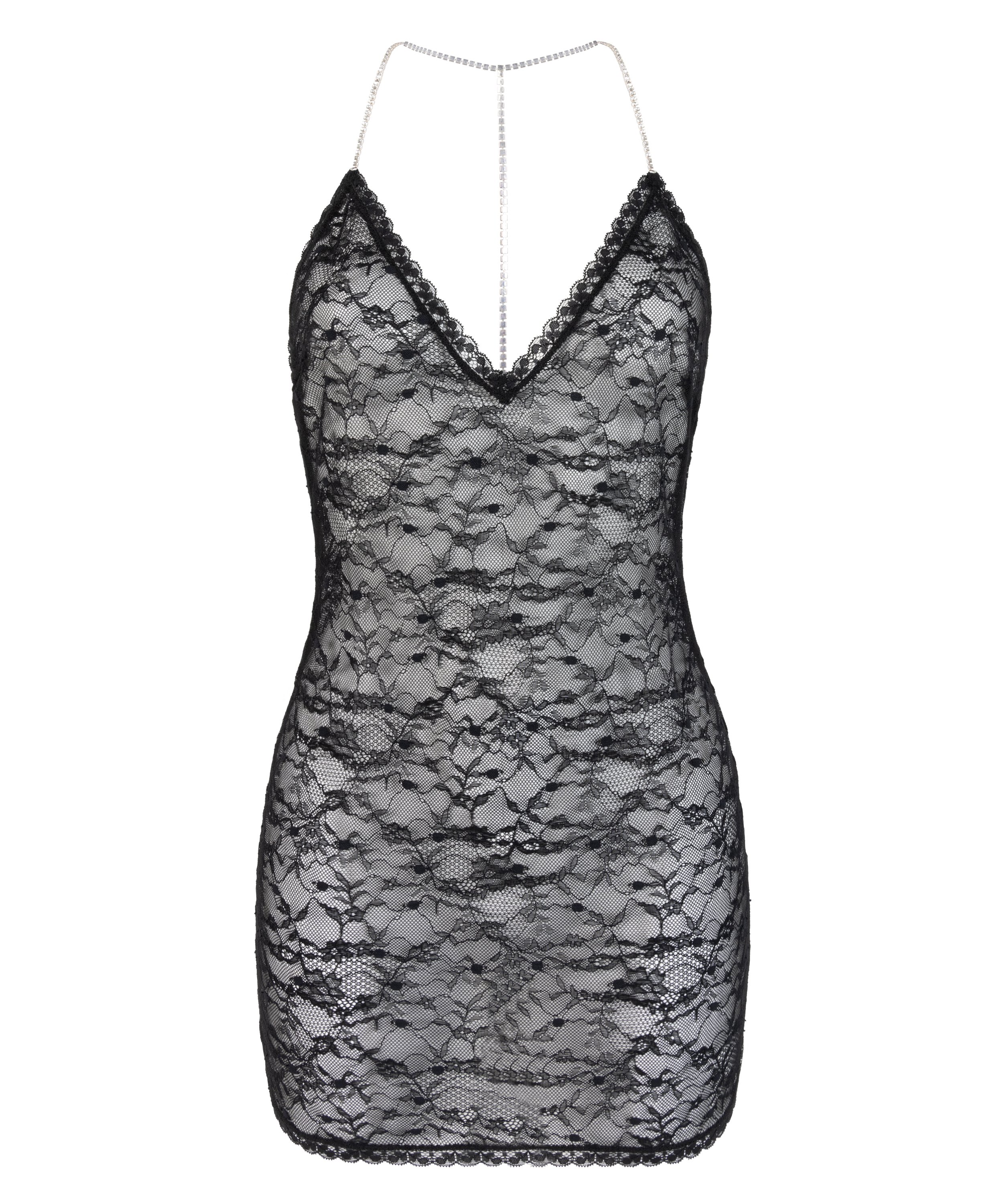 Slipdress Mireia, Zwart, main