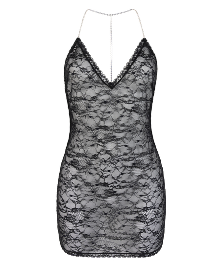Slipdress Mireia, Zwart