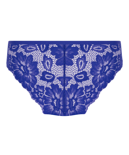 Slip br&eacute;silien Invisible Lace Back, Bleu