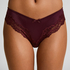 Slip br&eacute;silien Lace & Shine, Pourpre