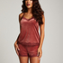 Cami top Velours Lace, Roze