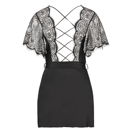 Kimono Satin Coco, Noir